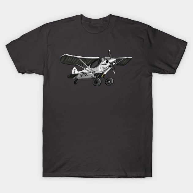 Piper Super Cub STOL T-Shirt by Funky Aviation